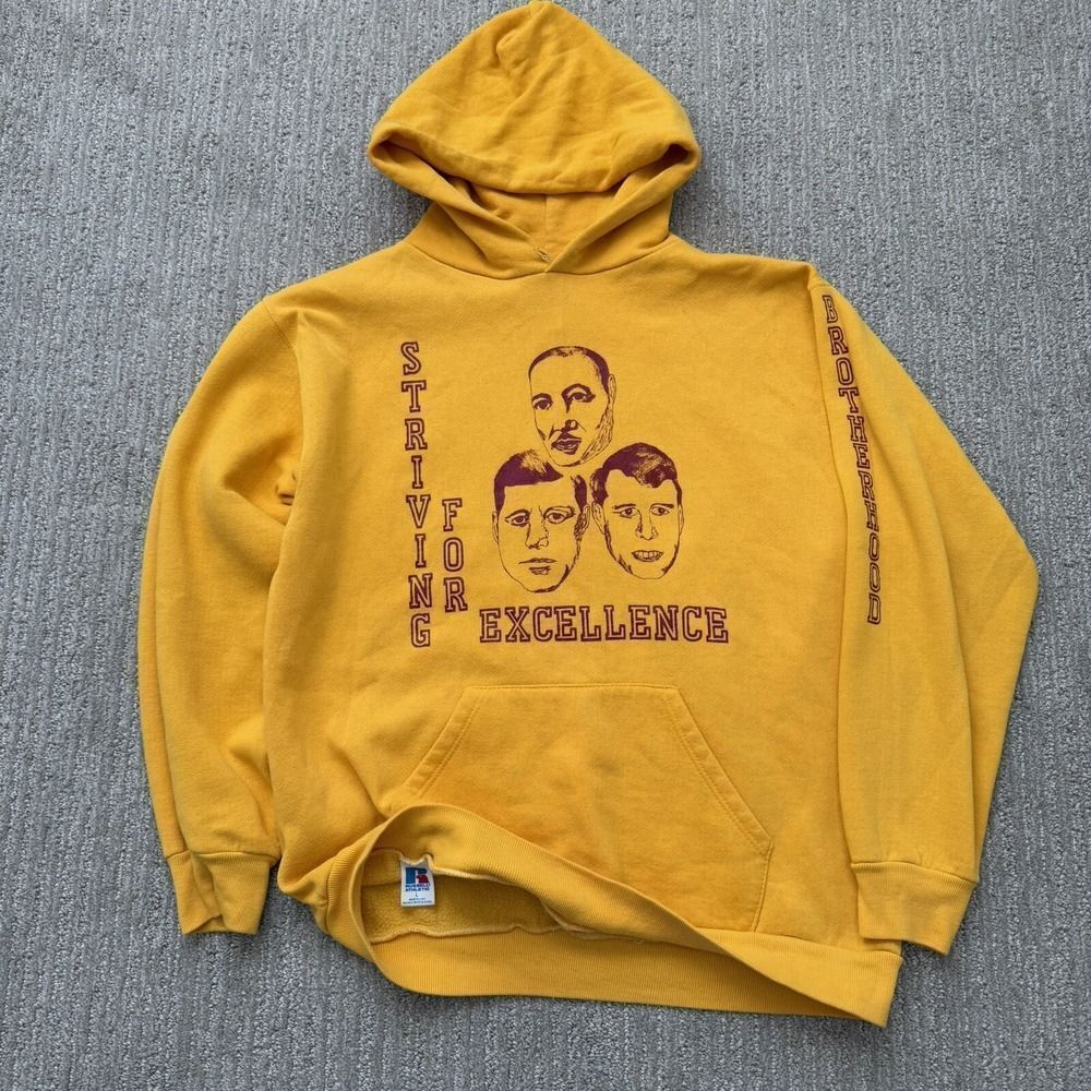 VTG 80s Russell Athletic MLK JFK RFK Hoodie Sweatshirt USA Civil Rights Rare L
